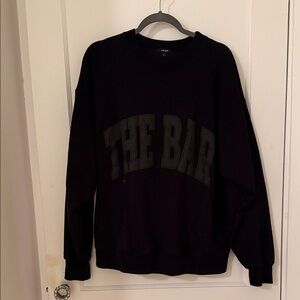 The Bar Black on Black Logo Crewneck Sweater